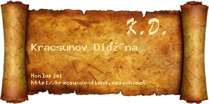 Kracsunov Diána névjegykártya